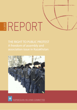 THE RIGHT TO PUBLIC PROTEST A freedom of assembly and