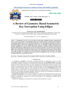 A Review of Geometry Based Symmetric Key Encryption Using Ellipse