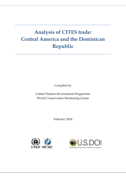 Analysis of CITES trade: Central America and the Dominican Republic