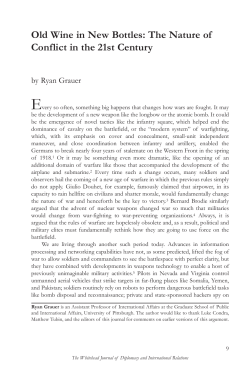 Old Wine in New Bottles: The Nature of Conflict in the 21st Century