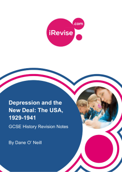 Depression and the New Deal: The USA, 1929-1941