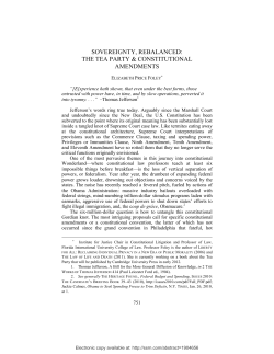 sovereignty, rebalanced: the tea party
