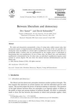 Between liberalism and democracy