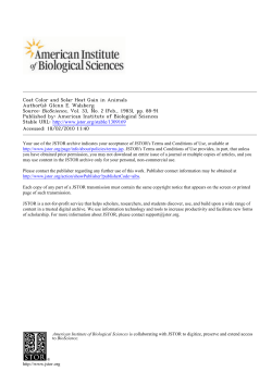 Coat Color and Solar Heat Gain in Animals