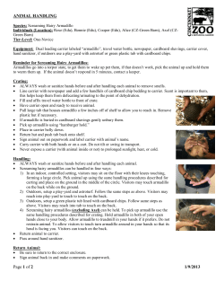 ANIMAL HANDLING - Cincinnati Zoo