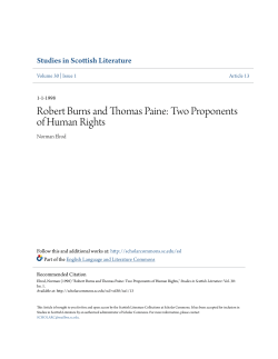 Robert Burns and Thomas Paine: Two