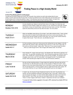 Small Group Weekly Curriculum