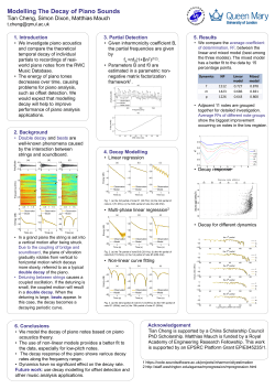 Modelling The Decay of Piano Sounds