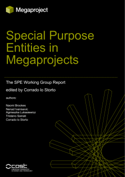 Special Purpose Entities in Megaprojects