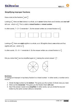 Simplifying improper fractions