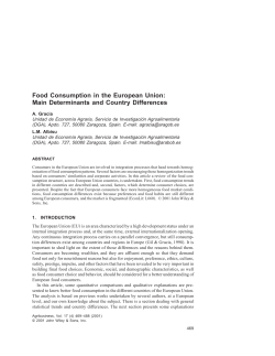 Food consumption in the European Union: Main determinants and