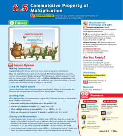 6.5 Commutative Property of Multiplication