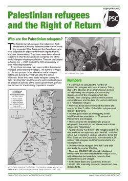 Palestinian refugees and the Right of Return