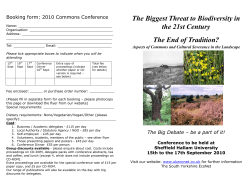 The Biggest Threat to Biodiversity in the 21st Century The End of
