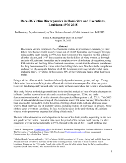 Race-Of-Victim Discrepancies in Homicides and - UNC