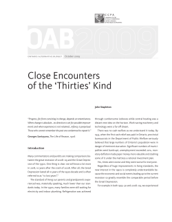 Close Encounters of the `Thirties` Kind