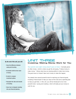 Investing: Making Money Work for You