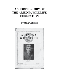 AWF History - Arizona Wildlife Federation