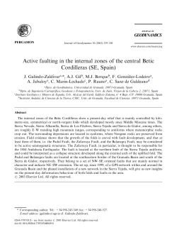 Active faulting in the internal zones of the central Betic Cordilleras