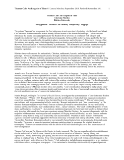 Lorena Morales Thomas-Cole An-Exegesis of Time