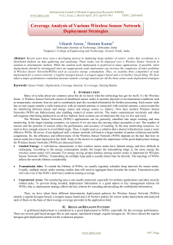 Coverage Analysis of various WSN deployment patterns