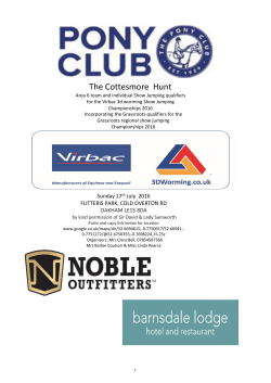 The Cottesmore Hunt - The Pony Club Branches