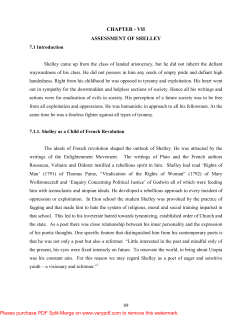 chapter - vii assessment of shelley