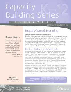 Inquiry-based Learning - www.edu.gov.on.ca.