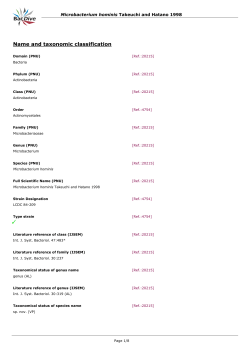 Microbacterium hominis Takeuchi and Hatano 1998 - BacDive