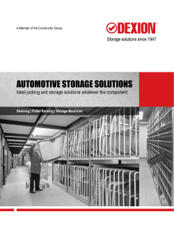 AUTOMOTIVE STOrAgE SOlUTIOnS - Dexion