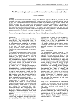 A tool for computing diversity and consideration on