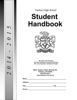 Student Handbook - Fairborn City Schools
