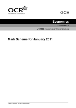 Mark scheme - Unit F583 - Economics of work and leisure