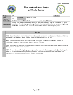 Unit 4 Beauty and Truth UPO