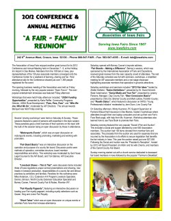 Spring 2013 - Association of Iowa Fairs