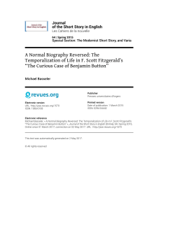 Journal of the Short Story in English, 64 | Spring 2015