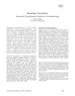 162 Bootstraps Taxometrics