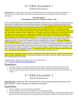 9-1 DBQ Document 1 Questions