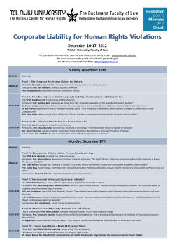 Corporate Liability for Human Rights Violations