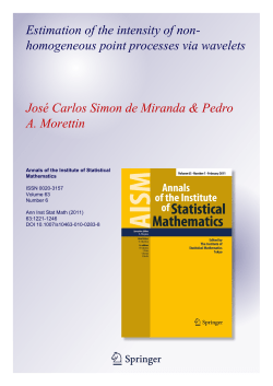 Estimation of the intensity of non- homogeneous point - IME-USP