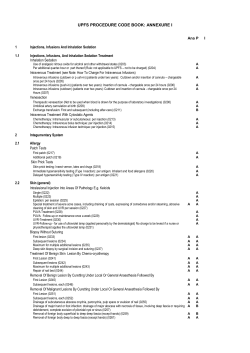 upfs procedure code book: annexure i