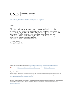 Neutron flux and energy characterization of a plutonium
