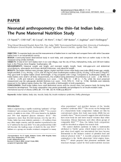 PAPER Neonatal anthropometry: the thin&ndash;fat Indian baby