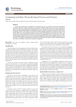 Combating Acid Rain: Physically Based Process and Product