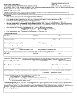 Portable Tuition for Dependents - Current Employee