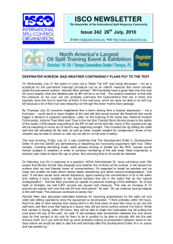 ISCO 242 Newsletter - International Spill Control Organization