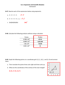 8.2.1 Exponents and Scientific Notation Homework 8