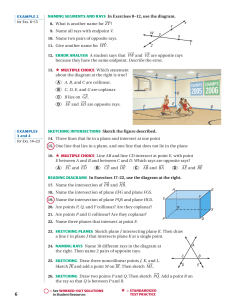 NAMING SEGMENTS AND RAYS In Exercises 8&ndash;12, use the