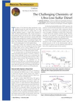 The challenging chemistry of ultra low sulfur diesel