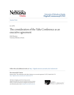 The consideration of the Yalta Conference as an executive agreement